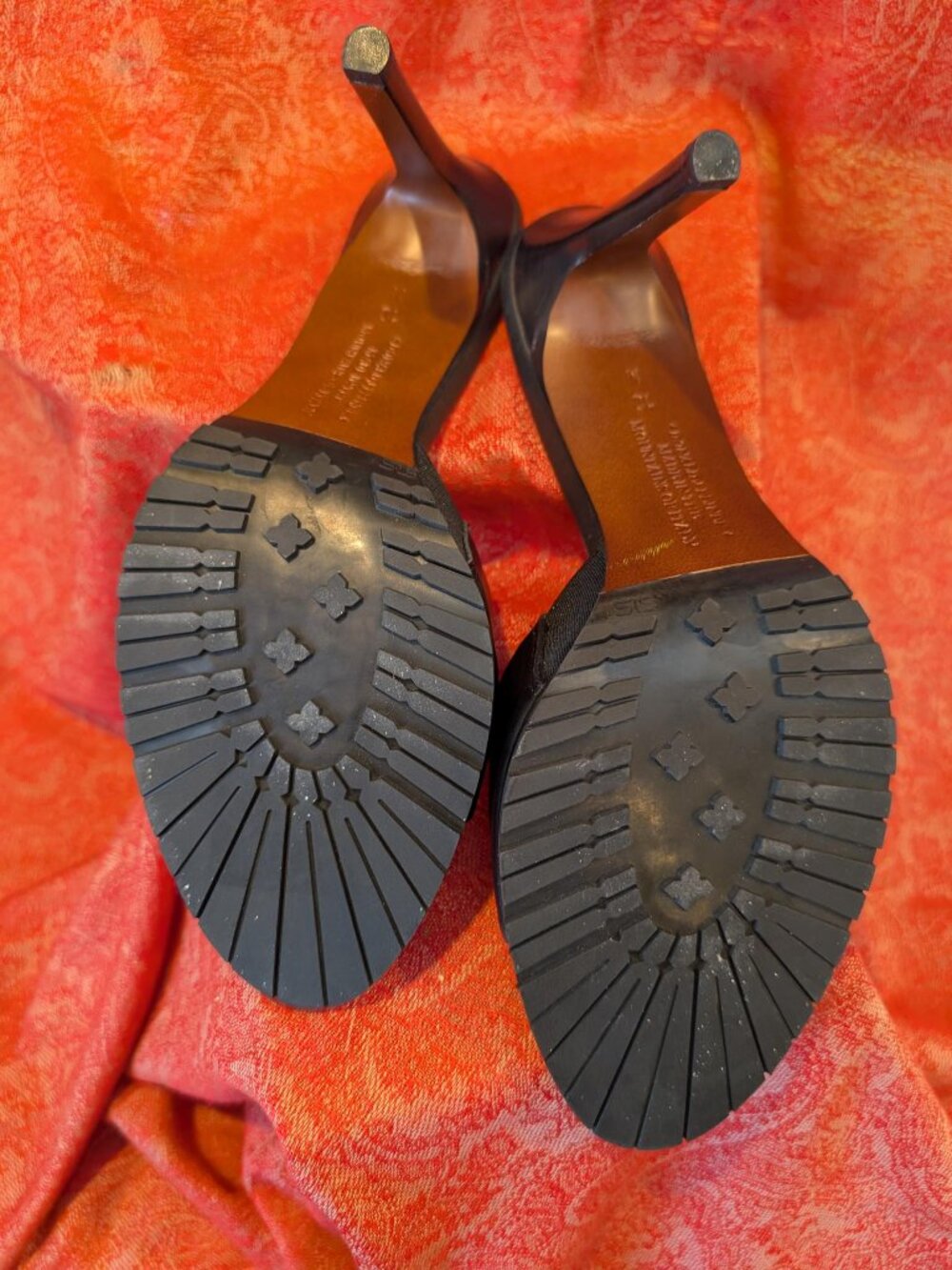 Donald J. Pliner Black High-Heeled Mules - Picture 3 of 4